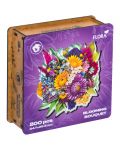 Ξύλινο παζλ  Unidragon  200 κομμάτια - Μπουκέτο λουλούδια - 1t